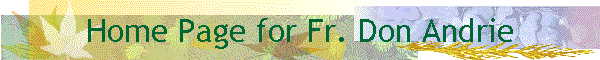 Home Page for Fr. Don Andrie, CSP